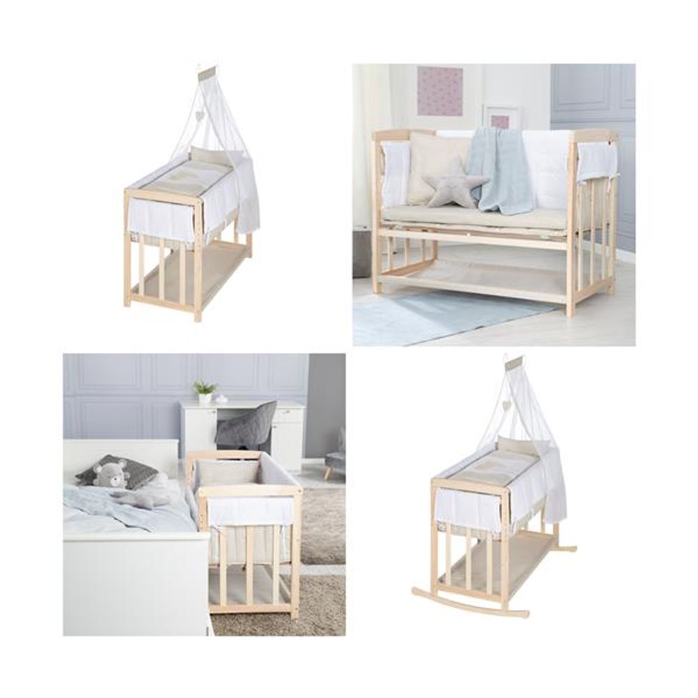 Roba Kids Kolijevka Liebhabär 4u1 sa posteljinom slika 8