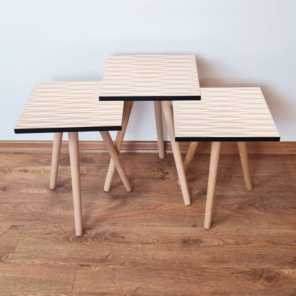Nesting Table (3 komada) 3Shp358 - boje: Krem KremBijela slika 1