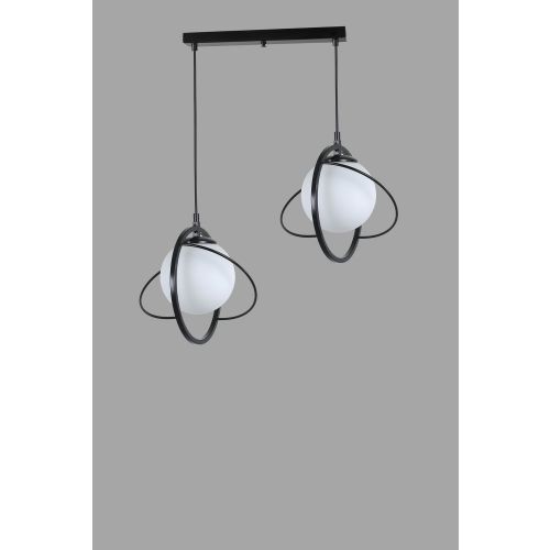 Nepal 2 Li Sıralı Siyah Beyaz Camlı Sarkıt Black
White Chandelier slika 2