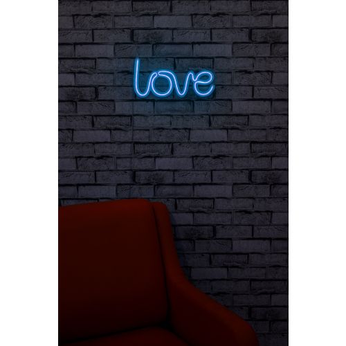 Wallity Ukrasna plastična LED rasvjeta, Love - Blue slika 3