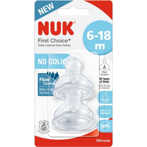 NUK sisač silikon FC Y protok, 6-18m, 2 kom multicolor 10721329 slika 1