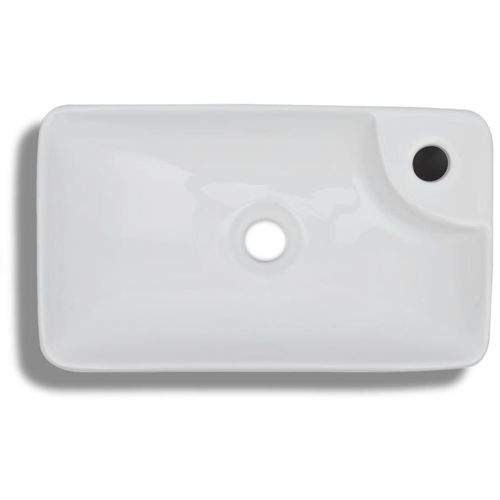 Bijeli keramički umivaonik with Faucet Hole White slika 8