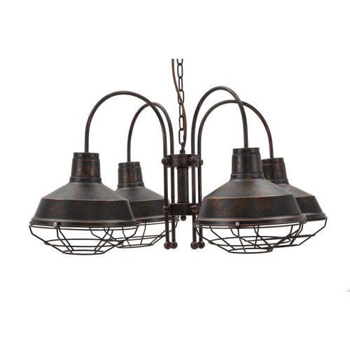 Mauro Ferretti Stropna lampa bronks 4 svjetla cm 80x80x40 (lanac cm 80) slika 3