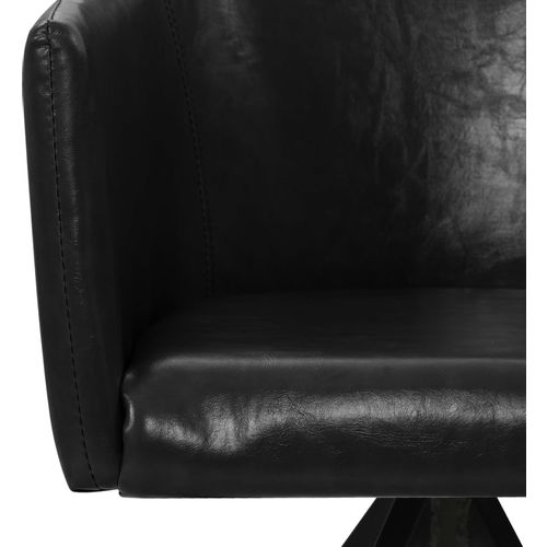 Blagovaonske stolice od umjetne kože okretne 4 kom crne slika 29
