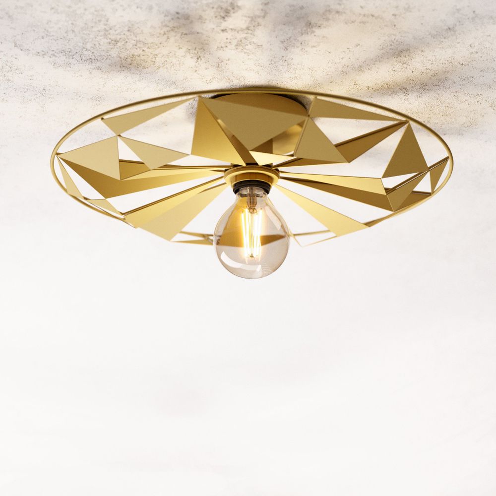 Eglo stropna/zidna lampa E27, promjer 425 mm, zlatna/trokuti "Castanuelo" slika 3