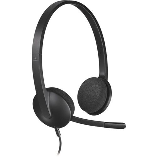 Logitech H340 slušalice s mikrofonom, USB, crna slika 1