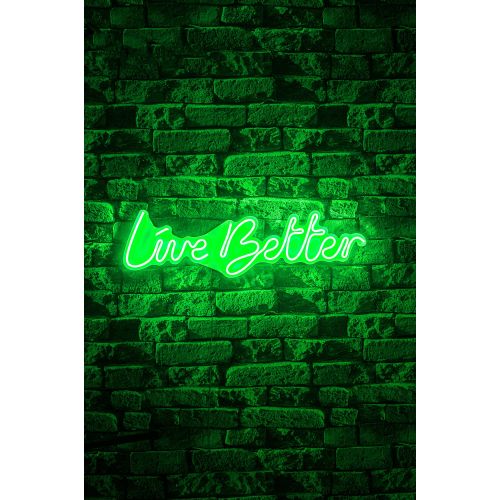 Wallity Zidna LED dekoracija, Live Better - Green slika 4