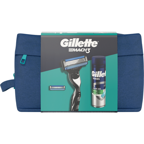 Gillette Mach 3 brijač + 2 patrone + Soothing gel za brijanje 200ml slika 1