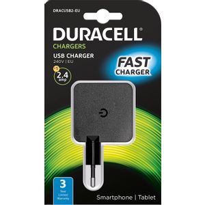 Duracell Punjač - Uni 1xUSB - 2.4A - Black