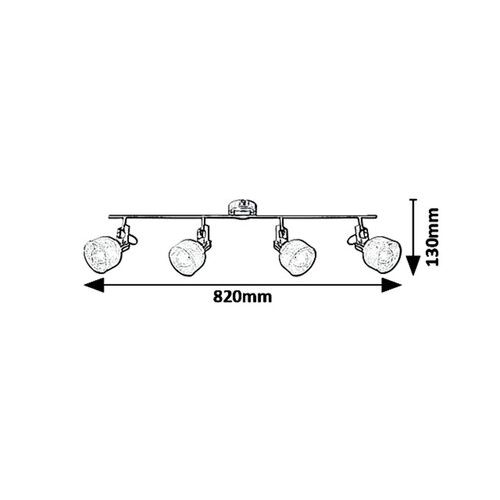 Rabalux Francis, spot, E14 4X MAX 28W, hrom slika 2