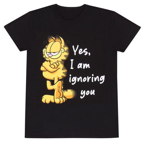 Unisex Majica Kratkih Rukava Garfield Ignoring You Crna XL slika 1