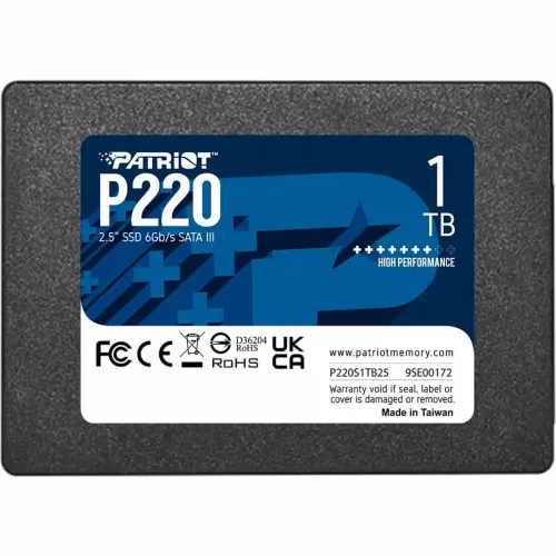 SSD 2.5 SATA3 1TB Patriot P220 550MBs/500MBs P220S1TB25 slika 3