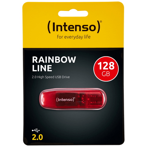 (Intenso) USB Flash drive 128GB Hi-Speed USB 2.0, Rainbow Line, RED - USB2.0-128GB/Rainbow slika 1