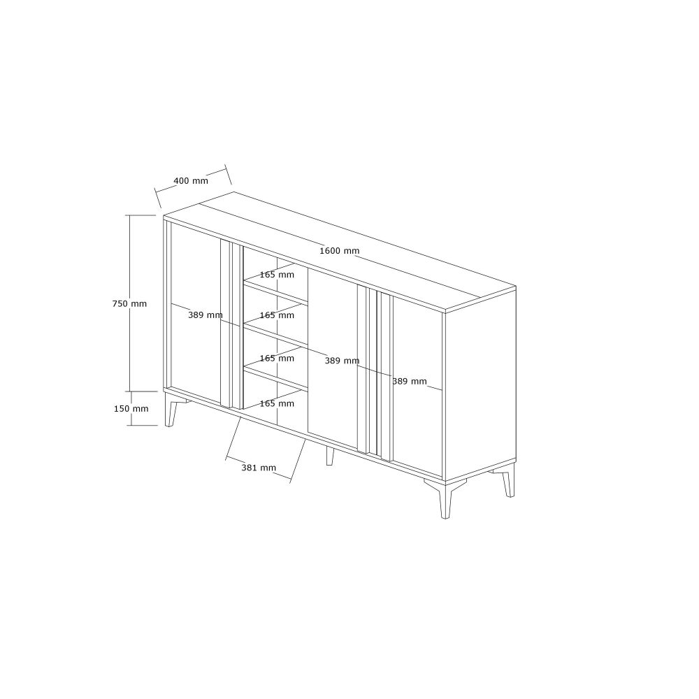 Dora Atlantic Anthracite Console slika 5