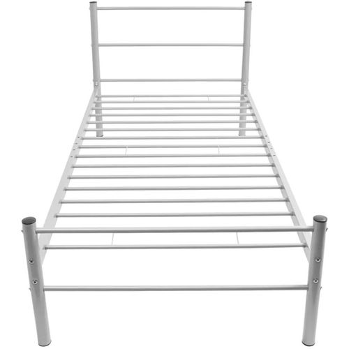 Krevet s madracem sivi metalni 90 x 200 cm slika 16