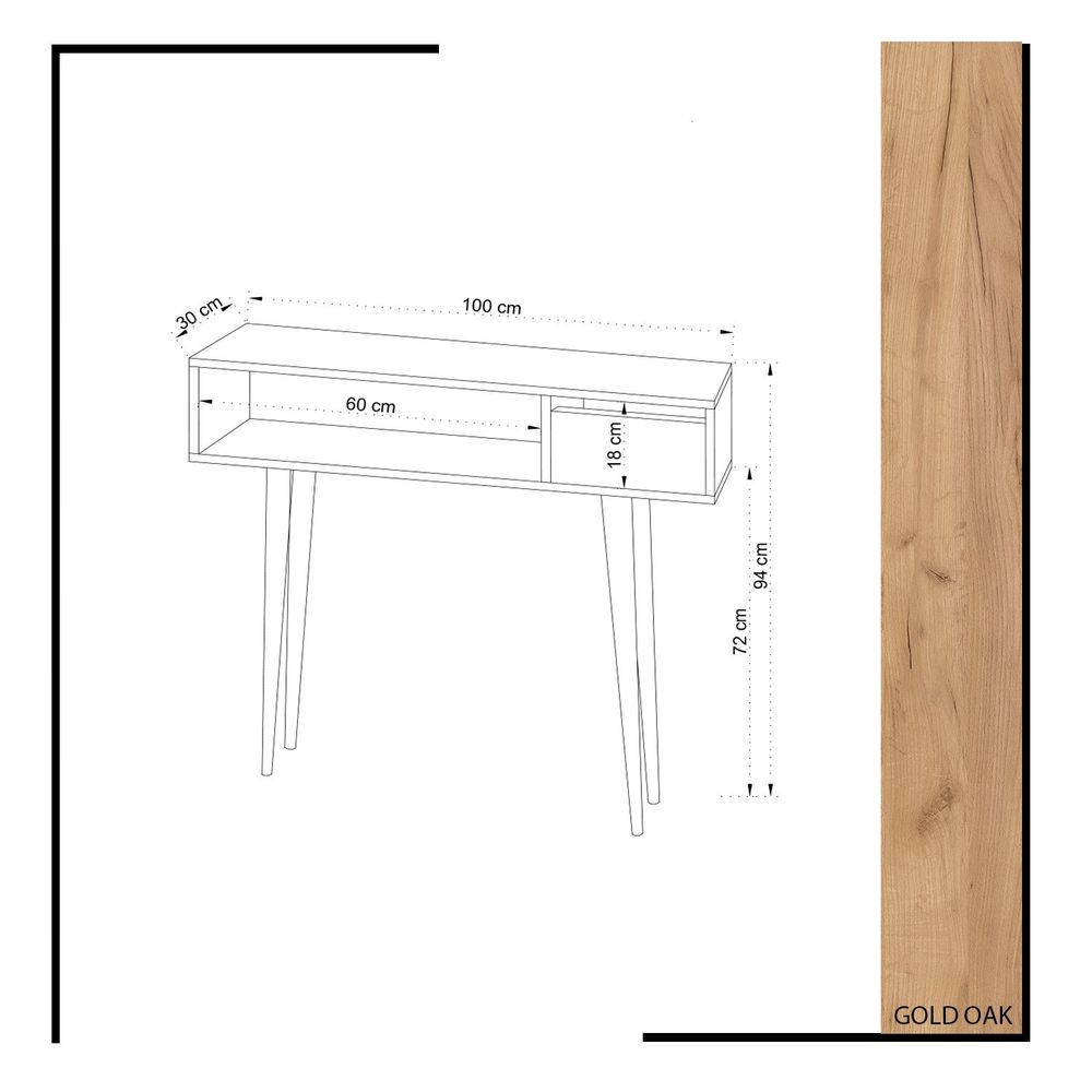 Kiogi Oak Bijeli Sideboard slika 5