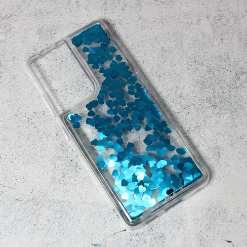 Torbica Liquid Heart za Samsung G998B Galaxy S21 Ultra plava slika 1