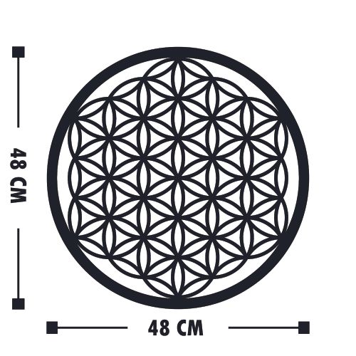 Wallity Metalna zidna dekoracija, Flower Of Life 1 slika 3