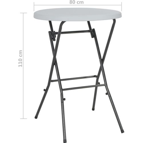 Sklopivi barski stol bijeli 80 x 110 cm HDPE slika 23