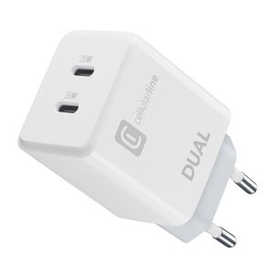 Cellularline kućni punjač za Apple dual 2xUSB-C 35W,white