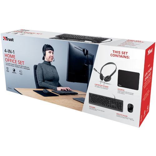 Trust Primo 4in1 Office set tastatura+wireless miš+podloga za miš+slušalice slika 2