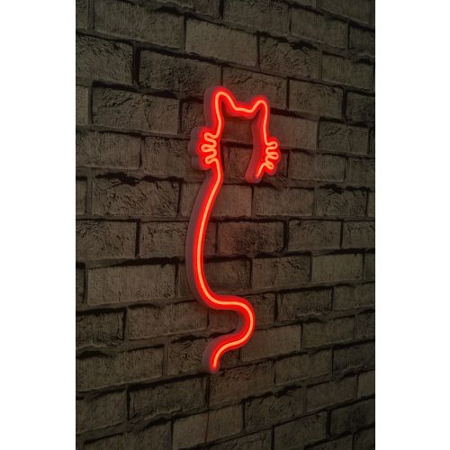 Wallity Ukrasna plastična LED rasvjeta, Cat - Red slika 11