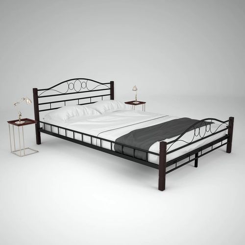 275847 Bed with Mattress Black Metal 140x200 cm(246741+241403) slika 30