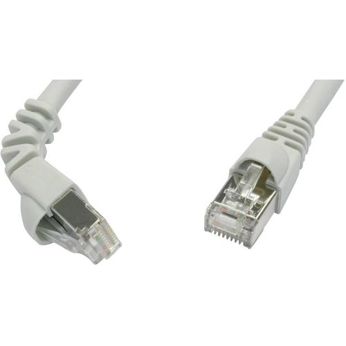 Telegärtner L00001A0154 RJ45 mrežni kabel, Patch kabel cat 6a S/FTP 1.50 m siva vatrostalan, sa zaštitom za nosić 1 St. slika 3