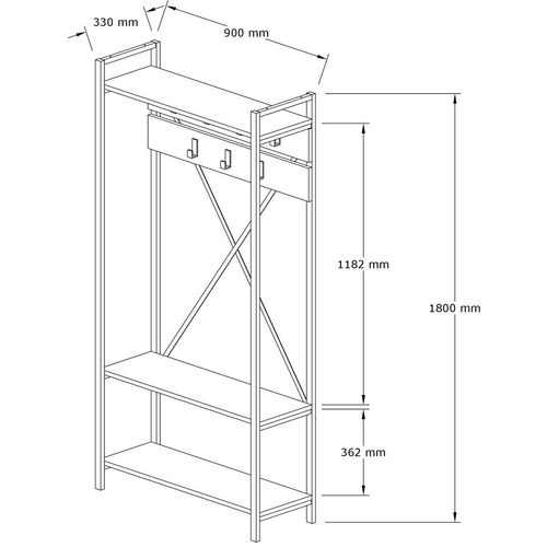 Alfa - Sapphire Sapphire Hall Stand slika 4