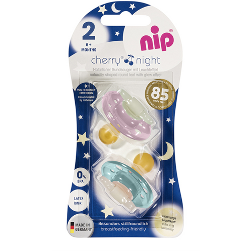 nip® Duda varalica  Cherry Night 6m+ (veličina 2) - Latex, 2kom Mint, Pink slika 4