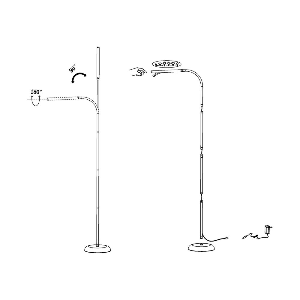 Eglo Laroa stojeća/1, led, 4,5w, 550lm, na dodir, v-1300, bijeLa  slika 5