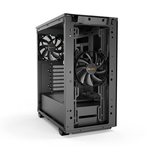 be quiet! BGW34 PURE BASE 500 Window Black, MB compatibility: ATX / M-ATX / Mini-ITX, Two pre-installed be quiet! Pure Wings 2 140mm fans, including space for water cooling radiators up to 360mm slika 5