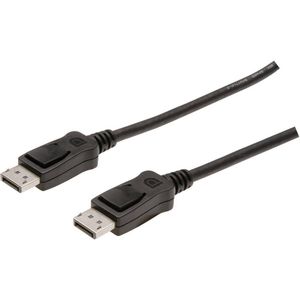 Digitus DisplayPort priključni kabel DisplayPort utikač, DisplayPort utikač 1.00 m crna AK-340100-010-S  DisplayPort kabel