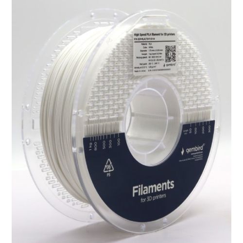 3DP-PLA1.75HY-01-W PLA filament velike brzine za 3D stampac 1.75mm, kotur 1KG WHITE slika 1