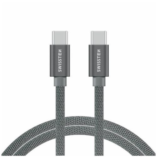 SWISSTEN kabel USB-C/USB-C , platneni, 2 m,srebrni slika 3