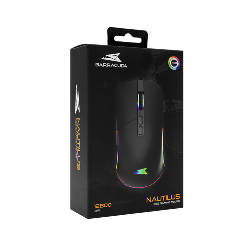 Baracuda miš NAUTILUS Crni RGB / 12.800 dpi slika 7