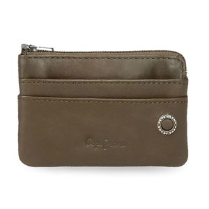 Pepe Jeans kožni novčanik 11 cm Badge 7370334, khaki