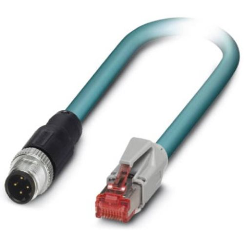 Phoenix Contact 1403499 M12 / RJ45 mrežni kabel, Patch kabel cat 5e SF/UTP 3.00 m zelena vatrostalan, sa zaštitom za nosić 1 St. slika 1