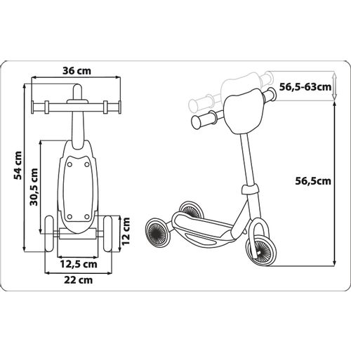 Dječji romobil na 3 kotača Princess slika 3