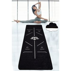 Yoga Prostirka za jogu, Bikram - Black