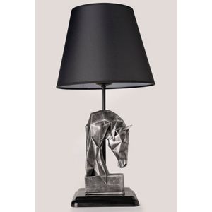 HM162 Srebrna i Crna Stolna Lampa