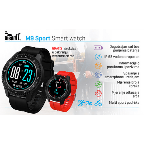 MeanIT Sat pametni, sport, vodootporan IP68 - M9 Sport slika 2