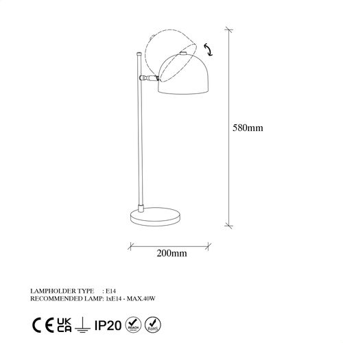 Opviq Stolna lampa, 942FLG1831 slika 9