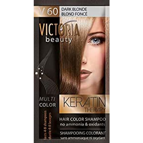 Victoria Beauty Keratin Therapy Color Shampoo dark blonde, 6 kom 40 ml slika 1