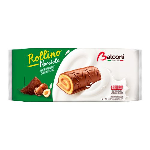 Balconi Biskvit Rollino lješnjak 222 g slika 1