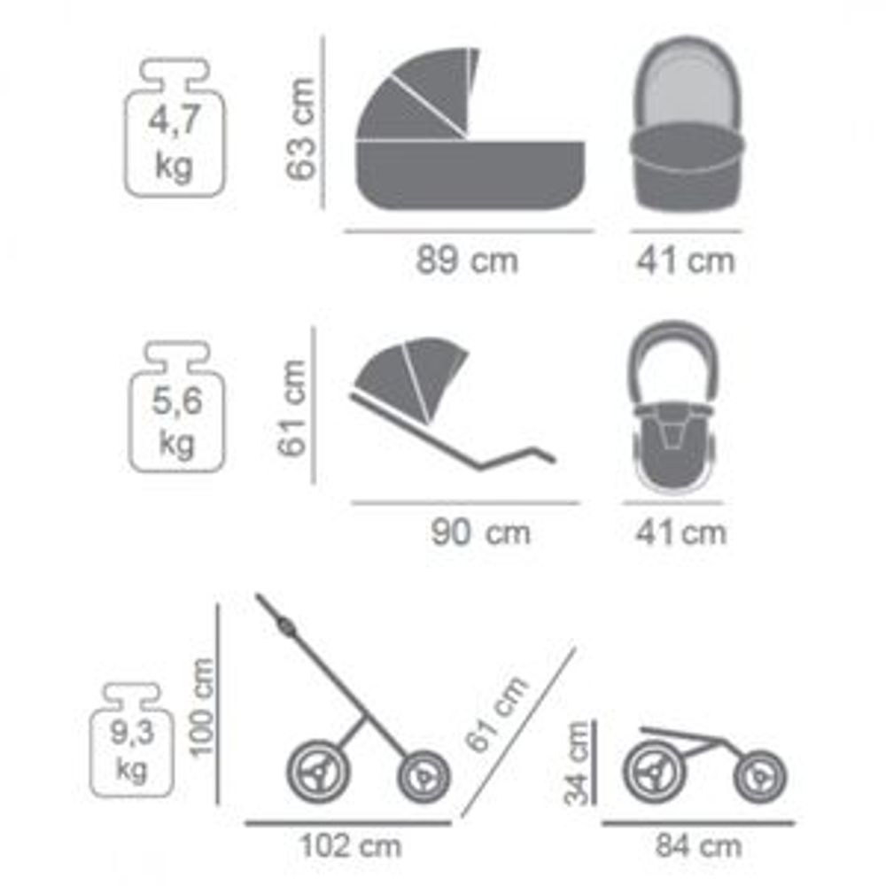 Junama Kolica Fluo Line V2 - Set 2u1, Dezen 03 slika 17