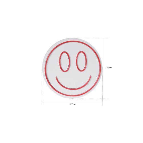 Wallity Ukrasna plastična LED rasvjeta, Smiley - Red slika 7