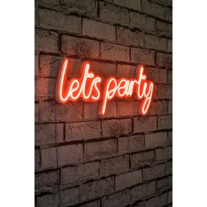 Wallity Ukrasna plastična LED rasvjeta, Lets Party - Red