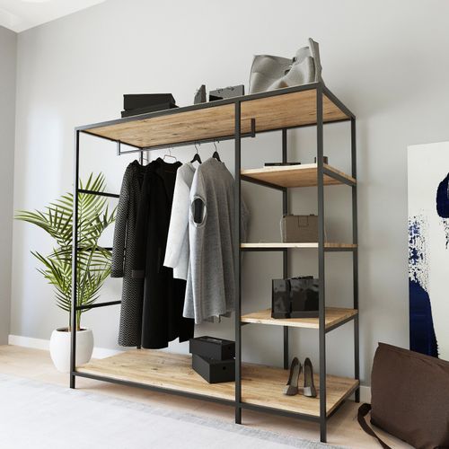 Amberg L657 OakBlack Wardrobe slika 2