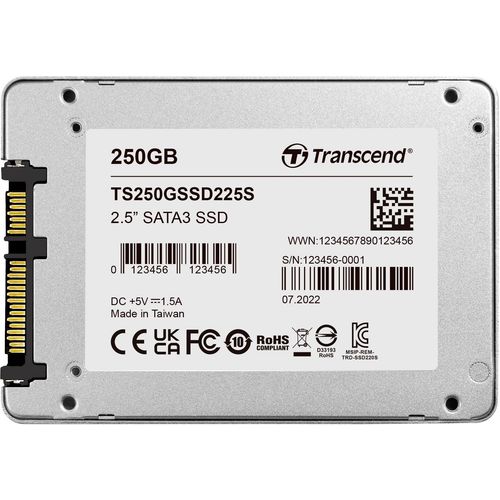 Transcend TS250GSSD225S 250GB, 2.5" SSD, SATA3, 3D TLC slika 4